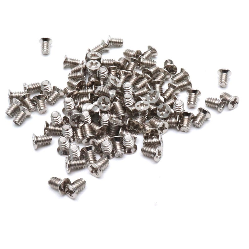 Xiaoyztan 100Pcs #6-32 Cross Drive Flat Head Machine Screw 3.5mm PC Computer Case Hard Drive Screws Full Thread Fastener - Image 1